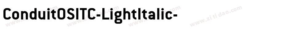 ConduitOSITC-LightItalic字体转换