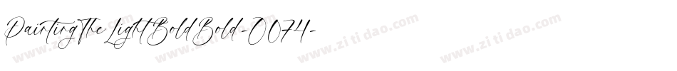 PaintingTheLightBoldBold-O074字体转换