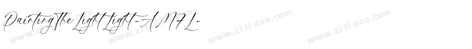 PaintingTheLightLight-AM7L字体转换