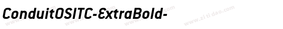 ConduitOSITC-ExtraBold字体转换