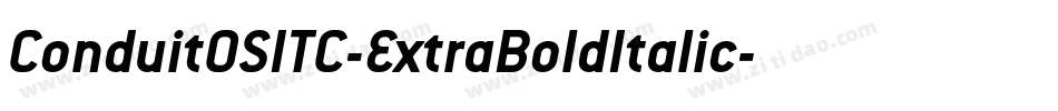 ConduitOSITC-ExtraBoldItalic字体转换