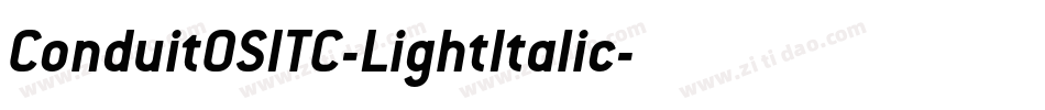 ConduitOSITC-LightItalic字体转换