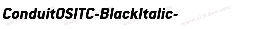 ConduitOSITC-BlackItalic字体转换