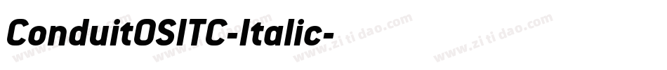 ConduitOSITC-Italic字体转换