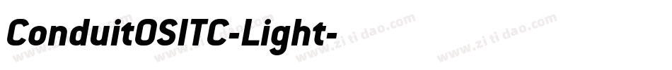 ConduitOSITC-Light字体转换