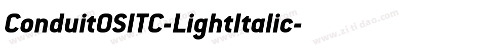 ConduitOSITC-LightItalic字体转换
