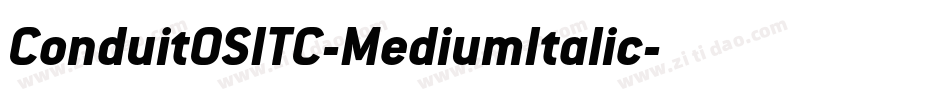 ConduitOSITC-MediumItalic字体转换