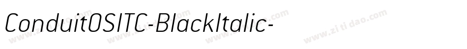 ConduitOSITC-BlackItalic字体转换