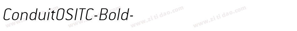 ConduitOSITC-Bold字体转换