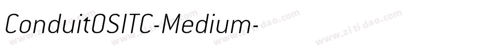 ConduitOSITC-Medium字体转换