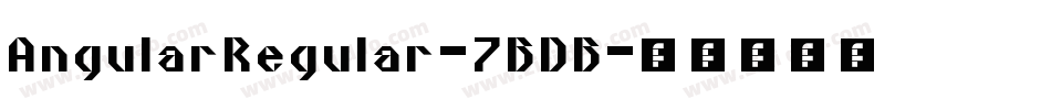 AngularRegular-7BDB字体转换