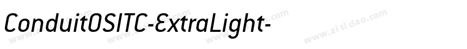 ConduitOSITC-ExtraLight字体转换