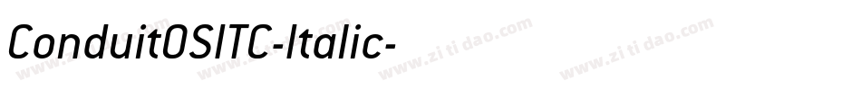 ConduitOSITC-Italic字体转换