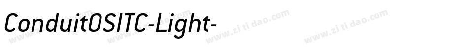 ConduitOSITC-Light字体转换