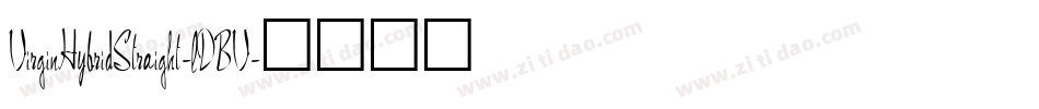 VirginHybridStraight-lDBV字体转换