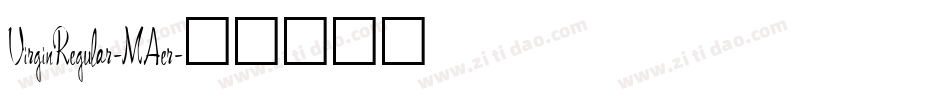 VirginRegular-MAer字体转换