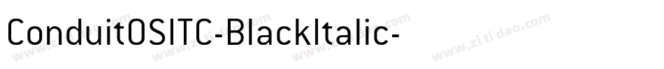 ConduitOSITC-BlackItalic字体转换