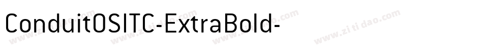 ConduitOSITC-ExtraBold字体转换