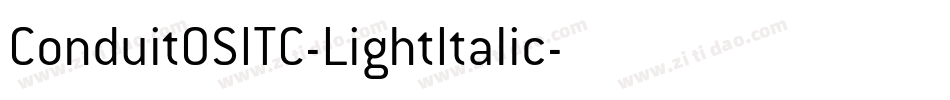 ConduitOSITC-LightItalic字体转换