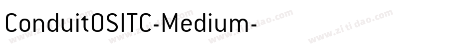 ConduitOSITC-Medium字体转换