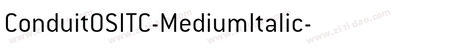 ConduitOSITC-MediumItalic字体转换