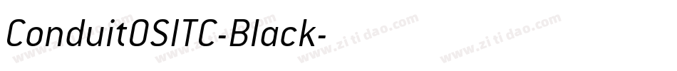 ConduitOSITC-Black字体转换