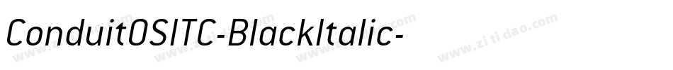 ConduitOSITC-BlackItalic字体转换