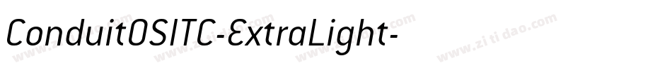 ConduitOSITC-ExtraLight字体转换