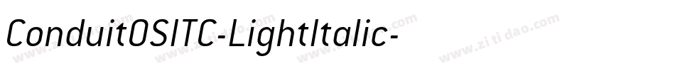 ConduitOSITC-LightItalic字体转换