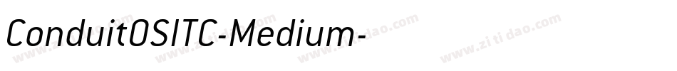 ConduitOSITC-Medium字体转换