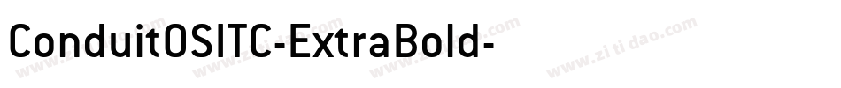 ConduitOSITC-ExtraBold字体转换
