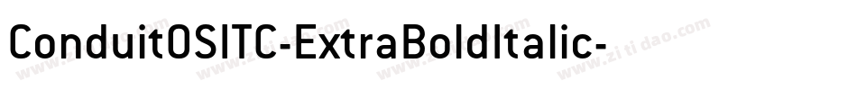 ConduitOSITC-ExtraBoldItalic字体转换