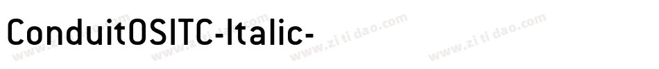 ConduitOSITC-Italic字体转换