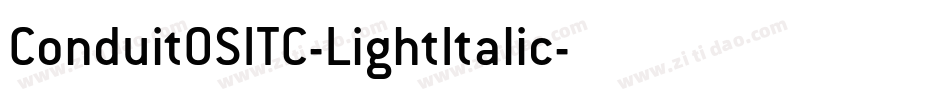 ConduitOSITC-LightItalic字体转换