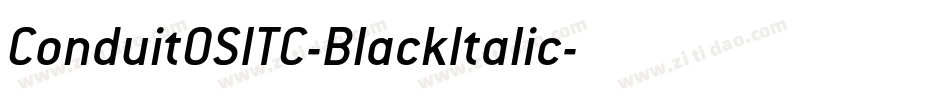 ConduitOSITC-BlackItalic字体转换