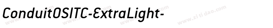 ConduitOSITC-ExtraLight字体转换