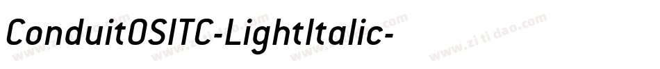 ConduitOSITC-LightItalic字体转换