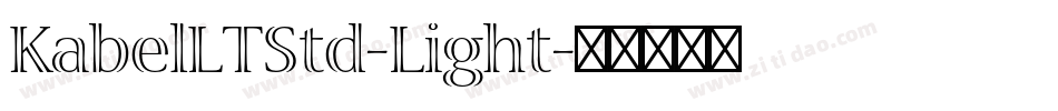 KabelLTStd-Light字体转换