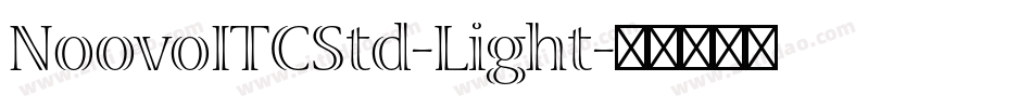 NoovoITCStd-Light字体转换