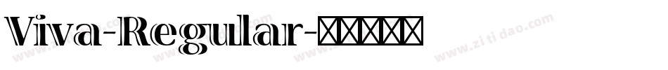 Viva-Regular字体转换