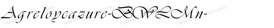 Agreloycazure-BWLMn字体转换