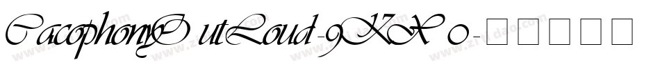 CacophonyOutLoud-9KX0字体转换