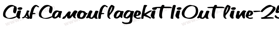 CisfCamouflagekitIiOutline-25Vo字体转换