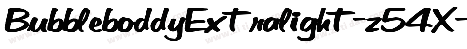 BubbleboddyExtralight-z54X字体转换