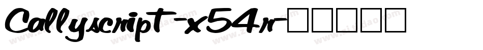 Callyscript-x54r字体转换
