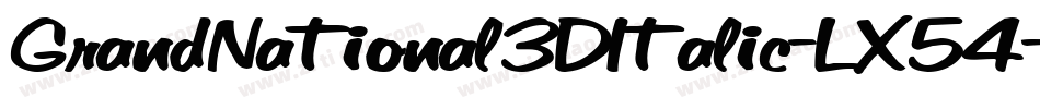 GrandNational3DItalic-LX54字体转换