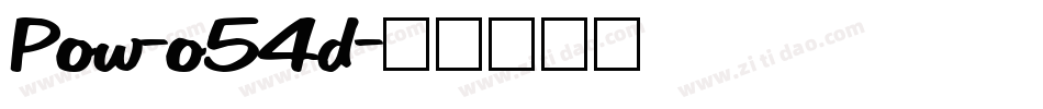 Pow-o54d字体转换