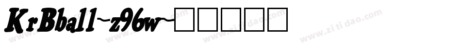 KrBball-z96w字体转换
