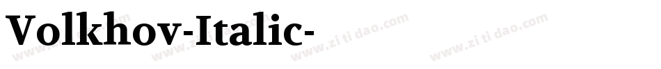 Volkhov-Italic字体转换