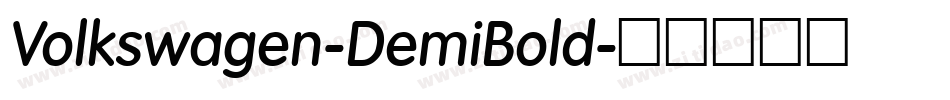 Volkswagen-DemiBold字体转换